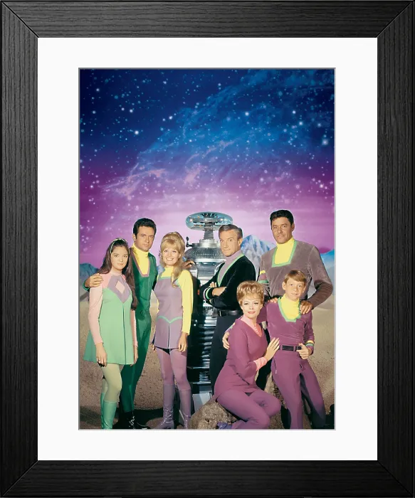 Framed Print : LOST IN SPACE, Angela Cartwright, Mark Goddard, Marta Kristen, The Robot, Jonathan Harris, June Lockhart, Guy Williams, Bill Mumy, Season 3. 1965-1968