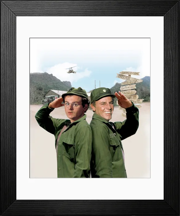 Framed Print : MASH, Gary Burghoff, McLean Stevenson, Season 1. 1972-1983