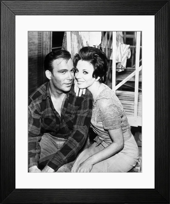 Framed Print : STAR TREK, from left: William Shatner, Joan Collins, The City on the Edge of Forever, season 1, ep 28, aired 4 / 6 / 1967, 1966-69