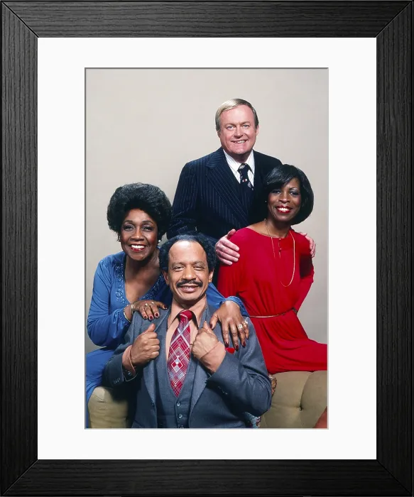 Framed Print : THE JEFFERSONS, from left: Isabel Sanford, Sherman Hemsley, Franklin Cover, Roxie Roker, (1980), 1975-85 Framed Print : THE JEFFERSONS, from left: Isabel Sanford, Sherman Hemsley, Franklin Cover, Roxie Roker, (1980), 1975-85