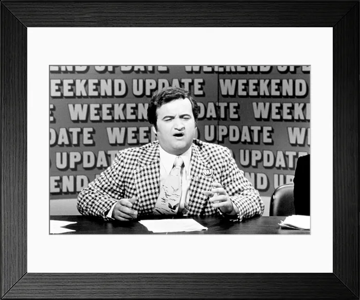 Framed Print : SATURDAY NIGHT LIVE, John Belushi, Weekend Update, (Season 3, 1978), 1975