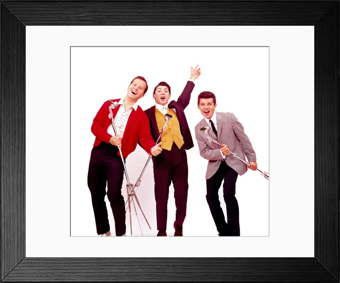 Framed Print : COKE TIME, from left: host Pat Boone, Paul Anka, and Frankie Avalon promoting COKE TIME, (aired June 27, 1960) Framed Print : COKE TIME, from left: host Pat Boone, Paul Anka, and Frankie Avalon promoting COKE TIME, (aired June 27, 1960)