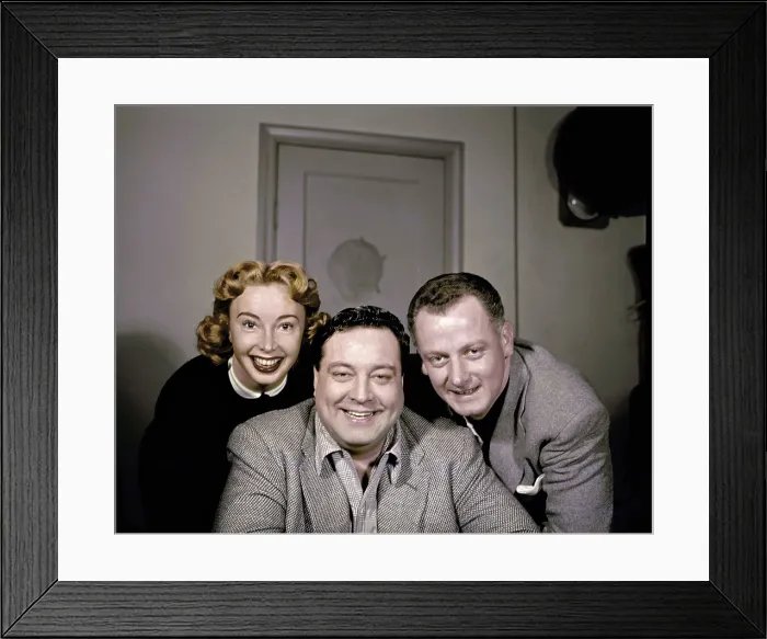 Framed Print : THE HONEYMOONERS, from left: Audrey Meadows, Jackie Gleason, Art Carney, 1955-56