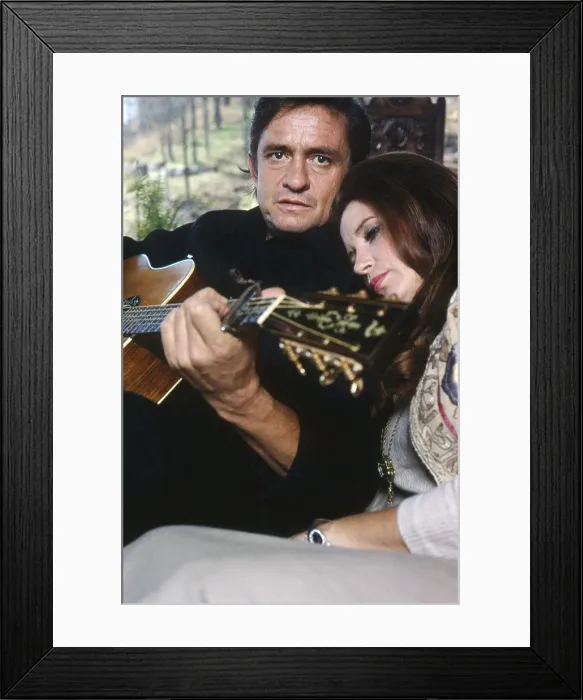 Framed Print : From left: Johnny Cash, June Carter Cash at their home in Hendersonville, TN, circa 1970 Framed Print : From left: Johnny Cash, June Carter Cash at their home in Hendersonville, TN, circa 1970