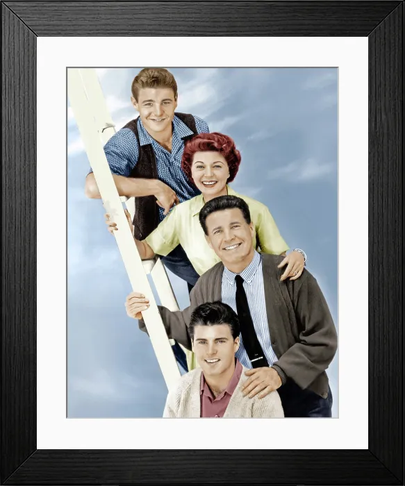Framed Print : THE ADVENTURES OF OZZIE AND HARRIET, (from top): David Nelson, Harriet Nelson, Ozzie Nelson, Ricky Nelson, 1952-66 Framed Print : THE ADVENTURES OF OZZIE AND HARRIET, (from top): David Nelson, Harriet Nelson, Ozzie Nelson, Ricky Nelson, 1952-66