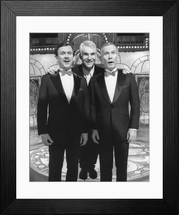 Framed Print : SMOTHERS BROTHERS COMEDY HOUR 20TH REUNION, from left: Dick Smothers, Steve Martin, Tommy Smothers, (aired February 3, 1988), 1988