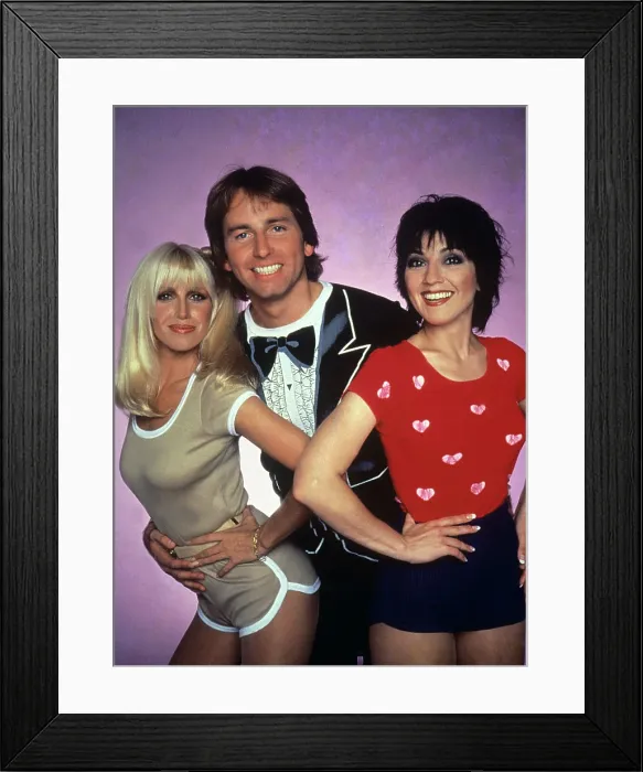 Framed Print : THREE'S COMPANY, l-r: Suzanne Somers, John Ritter, Joyce DeWitt, (Season 4), 1977-84