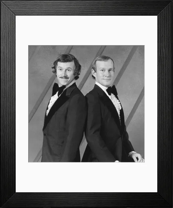 Framed Print : SMOTHERS BROTHERS COMEDY HOUR 20TH REUNION, from left: Dick Smothers, Tom Smothers, (aired February 3, 1988)