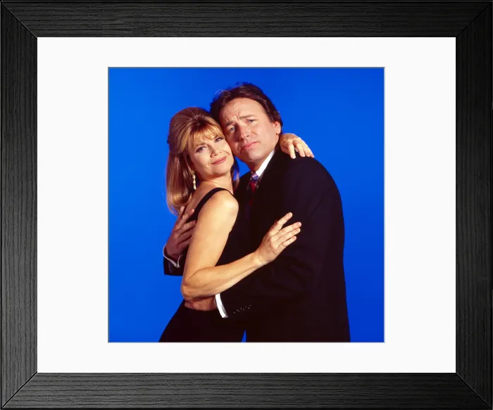 Framed Print : HEARTS AFIRE, from left: Markie Post, John Ritter, 1992-1995