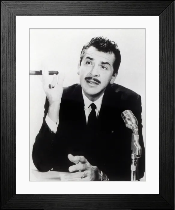 Framed Print : Ernie Kovacs, smoking cigar, circa 1950s