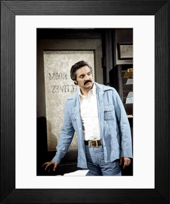 Framed Print : BARNEY MILLER, Hal Linden, Escape Artist, aired April 10, 1975 Framed Print : BARNEY MILLER, Hal Linden, Escape Artist, aired April 10, 1975