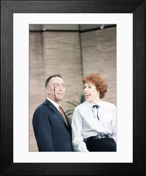 Framed Print : THE GARRY MOORE SHOW, From left: Garry Moore (host), Carol Burnett, on set, 1958-1967
