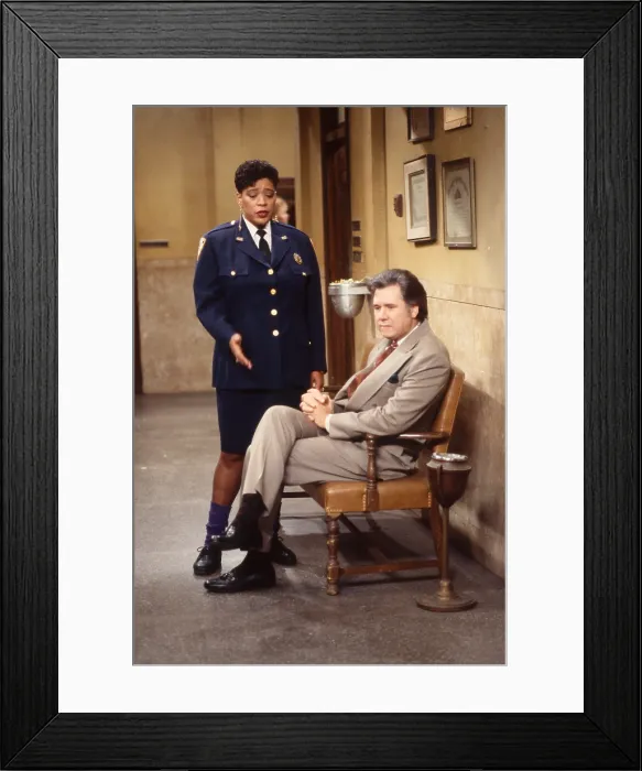 Framed Print : NIGHT COURT, Marsha Warfield, John Larroquette, 1984-92 Framed Print : NIGHT COURT, Marsha Warfield, John Larroquette, 1984-92