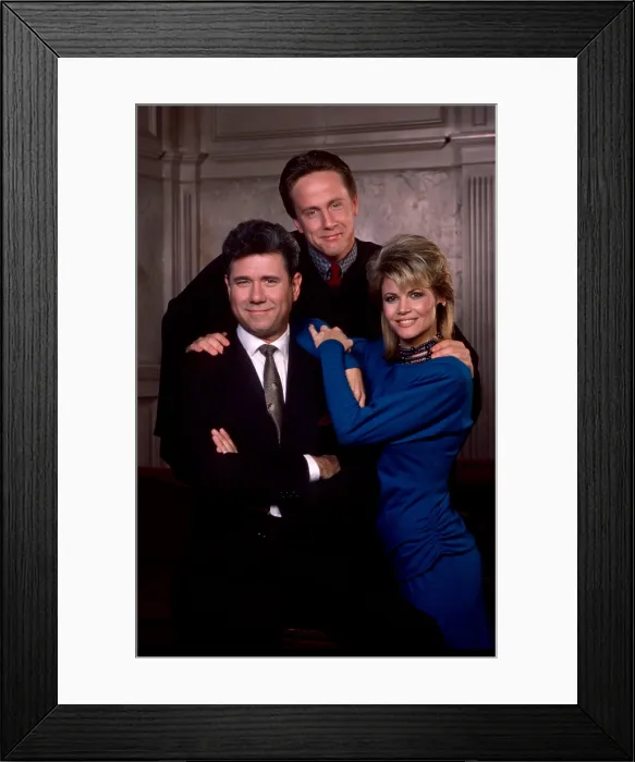 Framed Print : NIGHT COURT, from left: John Larroquette, Harry Anderson, Markie Post, 1984-92