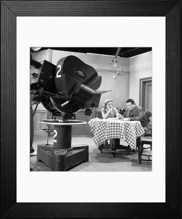 Framed Print : THE HONEYMOONERS, from left: Audrey Meadows, Jackie Gleason, A Matter of Life and Death, (Season 1, ep. 105, aired Oct. 29, 1955), 1955-56 Framed Print : THE HONEYMOONERS, from left: Audrey Meadows, Jackie Gleason, A Matter of Life and Death, (Season 1, ep. 105, aired Oct. 29, 1955), 1955-56