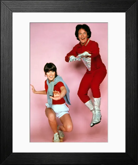 Framed Print : MORK & MINDY, Pam Dawber, Robin Williams, 1978-1982