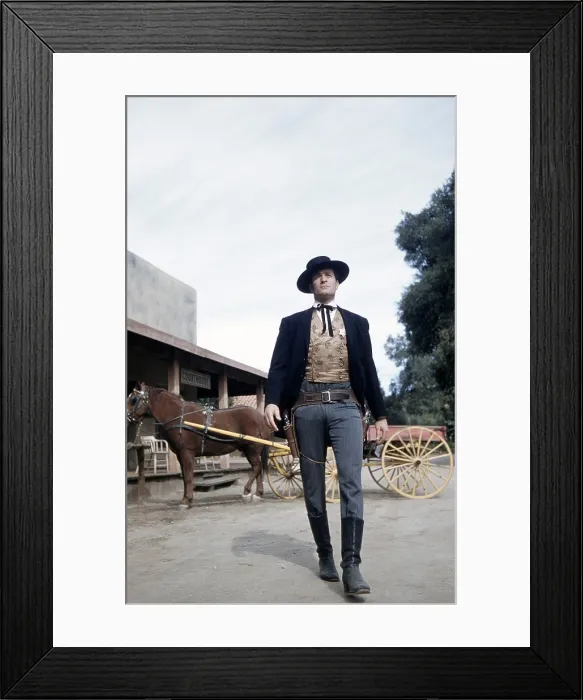 Framed Print : THE LIFE AND LEGEND OF WYATT EARP, Hugh O'Brian, 1955-61 (1958 photo)