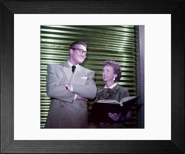 Framed Print : ADVENTURES OF SUPERMAN, from left: George Reeves, Noel Neill, 1952-1958