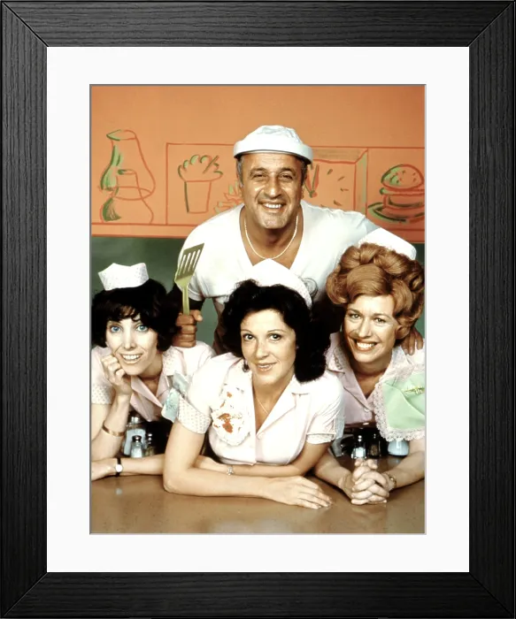 Framed Print : ALICE, Beth Howland, Vic Tayback, Linda Lavin, Polly Holliday, 1976-1985