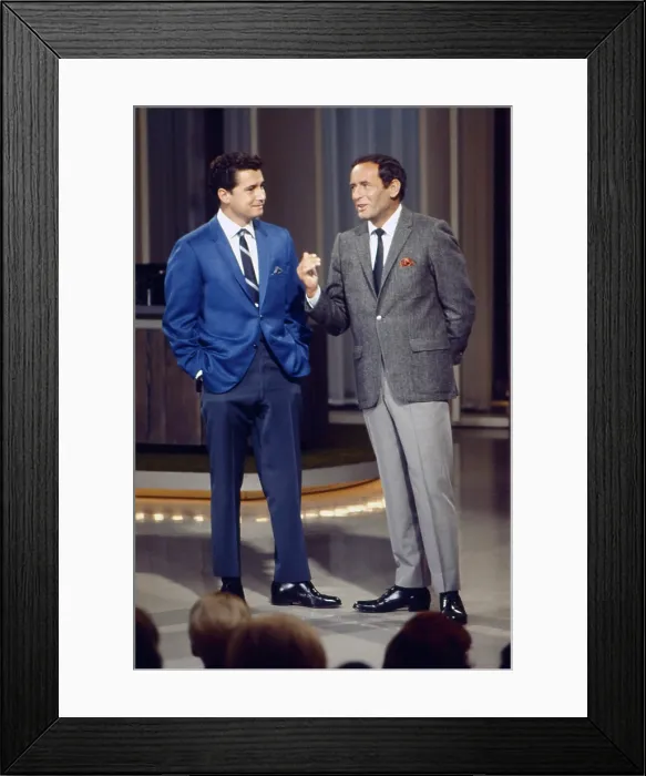 Framed Print : THE JOEY BISHOP SHOW, From left: Regis Philbin, Joey Bishop, host, (aired 1967-1969)