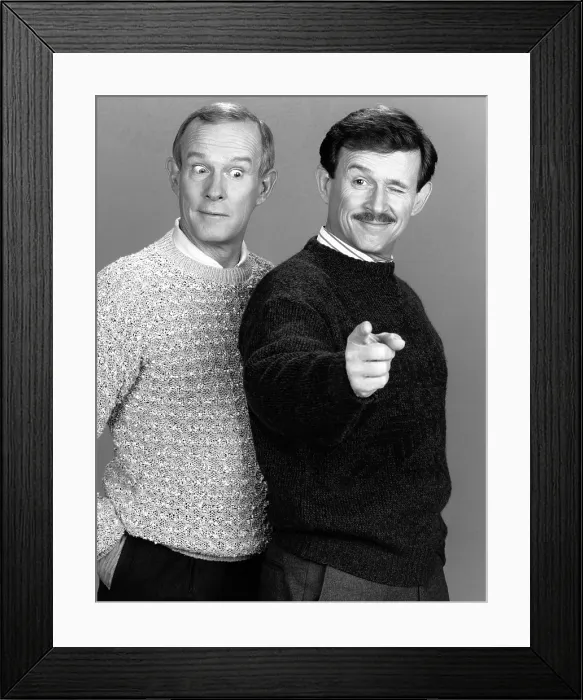 Framed Print : THE SMOTHERS BROTHERS COMEDY HOUR, from left, Tommy Smothers (aka Tom Smothers), Dick Smothers, aired August 1989