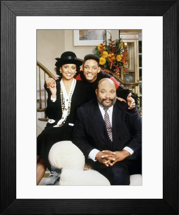 Framed Print : THE FRESH PRINCE OF BEL-AIR, (aka THE FRESH PRINCE OF BEL AIR), Daphne Maxwell Reid, Will Smith, James Avery, 1990-96