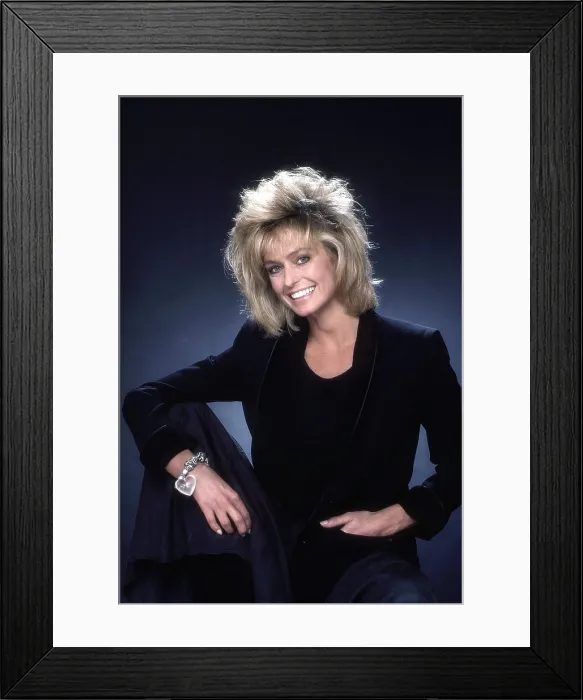 Framed Print : Farrah Fawcett, 1983 Framed Print : Farrah Fawcett, 1983