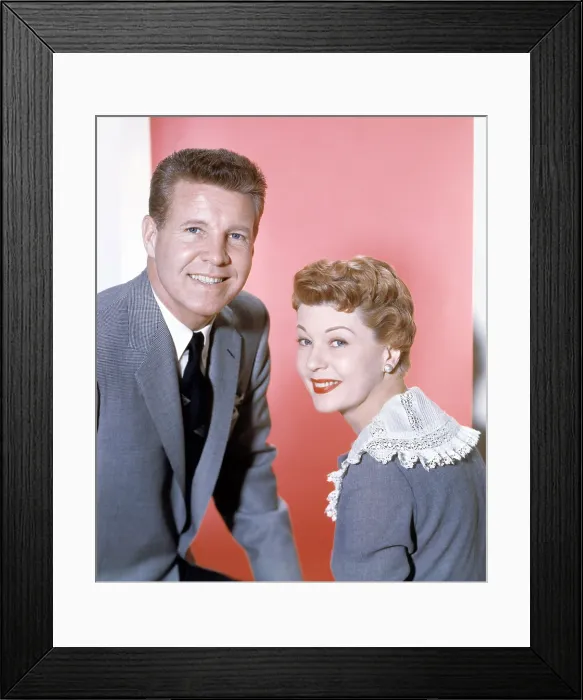 Framed Print : From left: Ozzie Nelson, Harriet Nelson, 1955 Framed Print : From left: Ozzie Nelson, Harriet Nelson, 1955