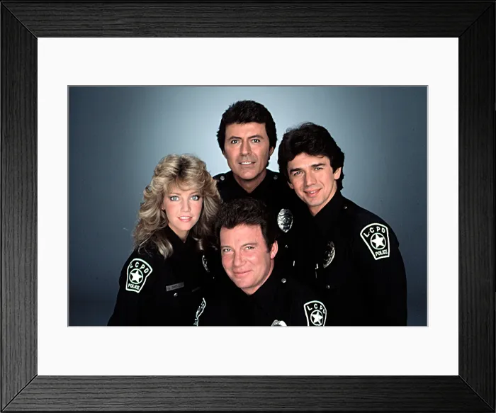 Framed Print : T.J. HOOKER, Heather Locklear, James Darren, Adrian Zmed, William Shatner, 1982-86