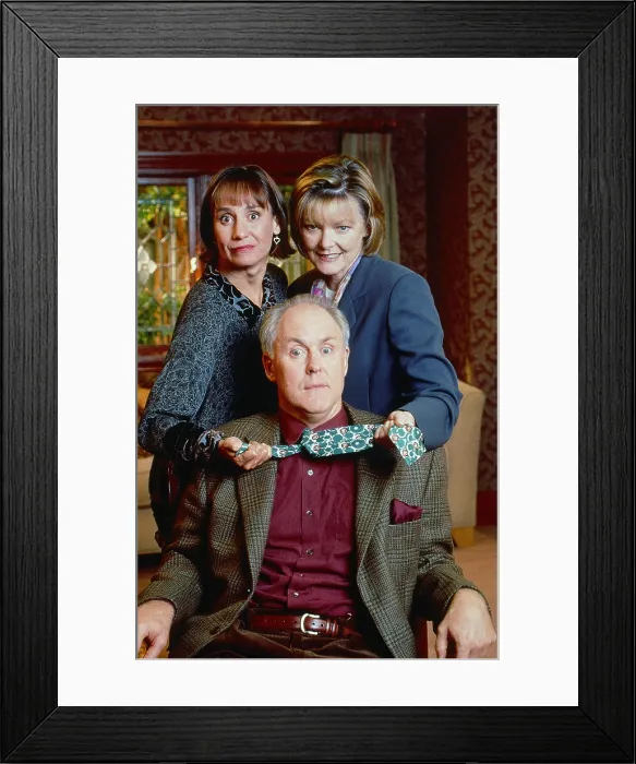 Framed Print : 3RD ROCK FROM THE SUN, from left: Laurie Metcalf, John Lithgow, Jane Curtin, What's Love Got to Do, Got to Do with Dick