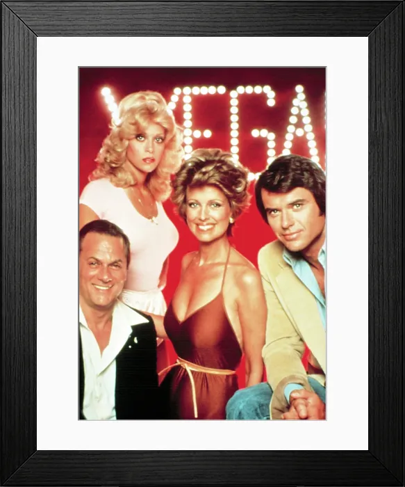 Framed Print : VEGA$, (aka VEGAS), Tony Curtis, Judy Landers, Phyllis Davis, Robert Urich, 1978-81 Framed Print : VEGA$, (aka VEGAS), Tony Curtis, Judy Landers, Phyllis Davis, Robert Urich, 1978-81