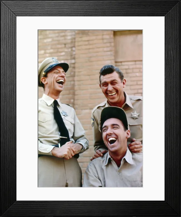 Framed Print : THE ANDY GRIFFITH SHOW, from left, clockwise: Don Knotts, Andy Griffith, Jim Nabors, 1964, (1960-1968)