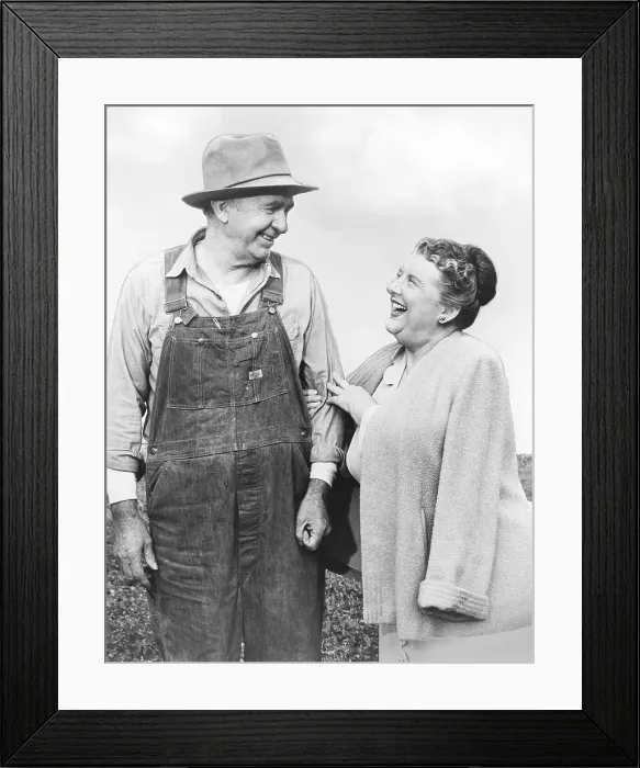 Framed Print : THE REAL MCCOYS, from left: Walter Brennan, Madge Blake, 1957-1963