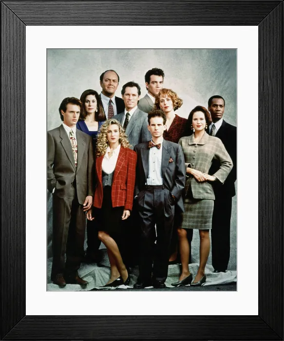 Framed Print : EQUAL JUSTICE, (front, from left): James Wilder, Sarah Jessica Parker, Barry Miller, Debrah Farentino, (middle): Kathleen Lloyd, Cotter Smith, Jane Kaczmarek, Joe Morton Framed Print : EQUAL JUSTICE, (front, from left): James Wilder, Sarah Jessica Parker, Barry Miller, Debrah Farentino, (middle): Kathleen Lloyd, Cotter Smith, Jane Kaczmarek, Joe Morton