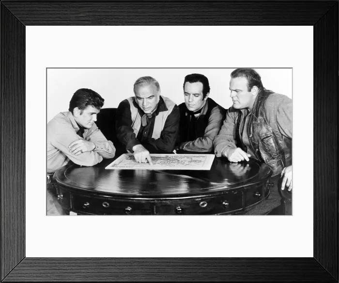 Framed Print : BONANZA, (from left): Michael Landon, Lorne Greene, Pernell Roberts, Dan Blocker, 1959-73