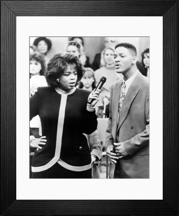 Framed Print : THE FRESH PRINCE OF BEL-AIR, (aka THE FRESH PRINCE OF BEL AIR), (from left): Oprah Winfrey, Will Smith, A Night At The Oprah, (Season 3, aired Nov. 9, 1992), 1990-96 Framed Print : THE FRESH PRINCE OF BEL-AIR, (aka THE FRESH PRINCE OF BEL AIR), (from left): Oprah Winfrey, Will Smith, A Night At The Oprah, (Season 3, aired Nov. 9, 1992), 1990-96