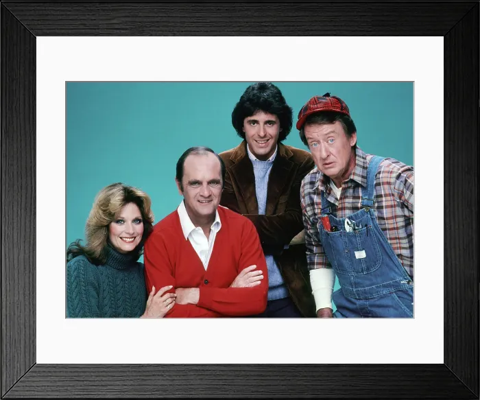 Framed Print : NEWHART, (from left): Mary Frann, Bob Newhart, Steven Kampmann, Tom Poston, (1982), 1982-90