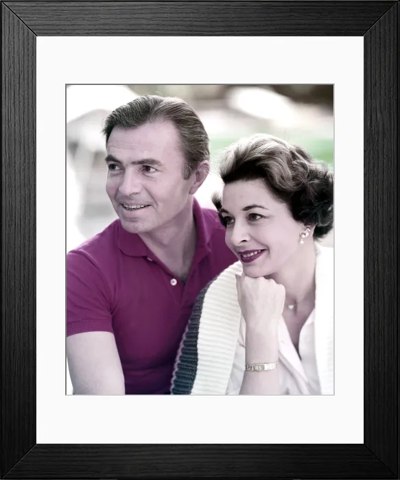 Framed Print : James Mason, and his first wife, actress Pamela Mason, ca. mid-1950s Framed Print : James Mason, and his first wife, actress Pamela Mason, ca. mid-1950s