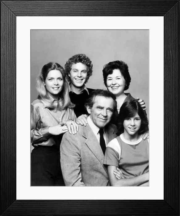 Framed Print : FAMILY, (clockwise from top left): Meredith Baxter, Gary Frank, Sada Thompson, Kristy McNichol, James Broderick, (Season 3), 1976-80