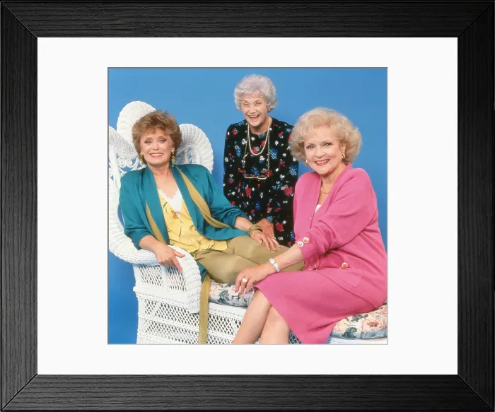 Framed Print : THE GOLDEN PALACE, from left: Rue McClanahan, Estelle Getty, Betty White, (1992), 1992-93