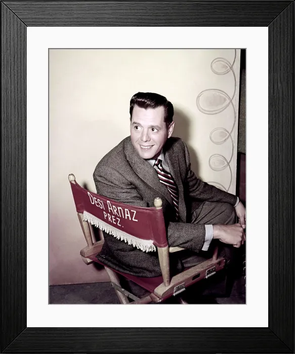 Framed Print : Desi Arnaz, president of Desilu Productions, ca. mid-1950s Framed Print : Desi Arnaz, president of Desilu Productions, ca. mid-1950s