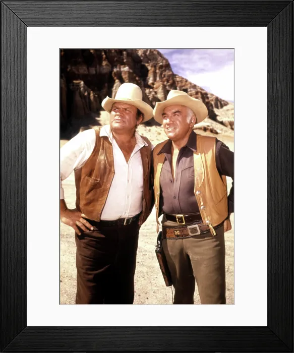 Framed Print : BONANZA, from left: Dan Blocker, Lorne Greene, 1959-73