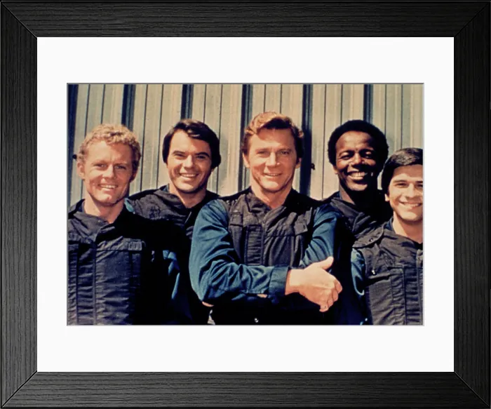 Framed Print : S.W.A.T. James Coleman, Robert Urich, Steve Forrest, Rod Perry and Mark Shera, 1975-76