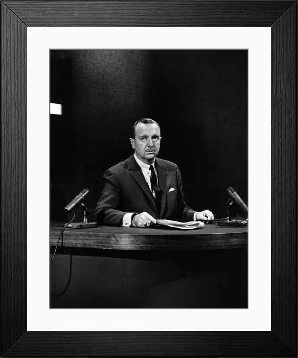 Framed Print : Walter Cronkite, ca. early 1960s