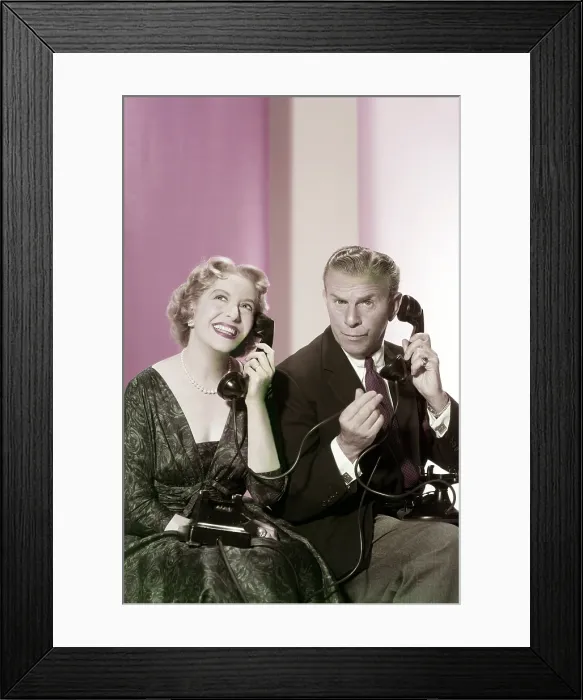 Framed Print : THE GEORGE BURNS AND GRACIE ALLEN SHOW, from left: Gracie Allen, George Burns, 1950-1958