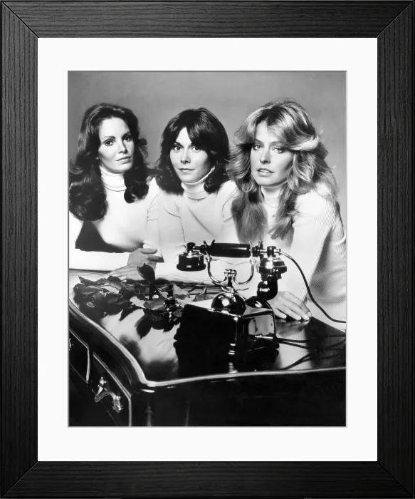 Framed Print : CHARLIE'S ANGELS, from left, Jaclyn Smith, Kate Jackson, Farrah Fawcett, 1976-81 Framed Print : CHARLIE'S ANGELS, from left, Jaclyn Smith, Kate Jackson, Farrah Fawcett, 1976-81