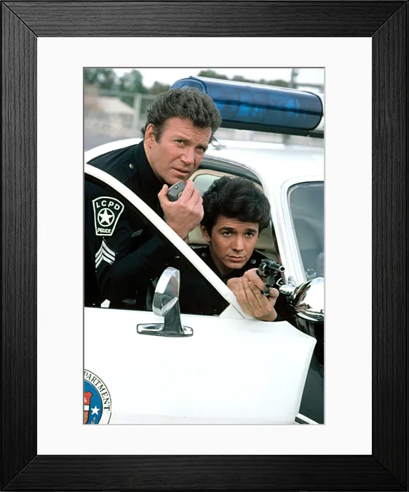 Framed Print : T.J. HOOKER, William Shatner, Adrian Zmed, 1982-86