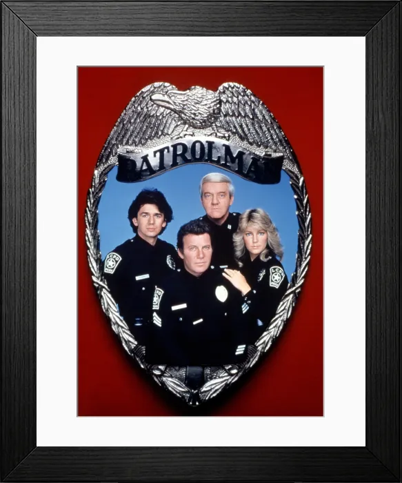 Framed Print : T.J. HOOKER, Adrian Zmed, William Shatner, Richard Herd, Heather Locklear, 1982-86