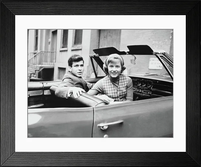 Framed Print : THE PATTY DUKE SHOW, from left: Frank Sinatra Jr. Patty Duke, Every Girl Should Be Married, (season 2, episode 17, aired January 6, 1965), 1963-1966