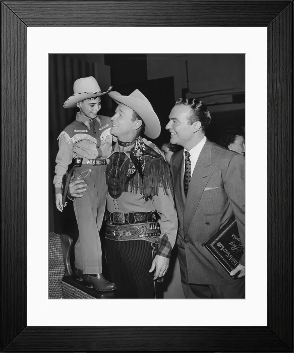 Framed Print : THIS IS YOUR LIFE, from left, Tom Fox (Roy Rogers son), Roy Rogers, Ralph Edwards (host), (on set), (Season 1, episode 116, aired January 14, 1953), 1952-1961